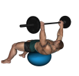 Barbell Press - Fitness Ball